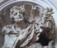 Sv. Lukáš v kostele sv. Klimenta v Praze. Předpokládáná podoba M. B. Brauna.